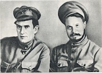 Открытка " В. В. Куйбышев и М. В. Фрунзе на Туркестанском фронте. 1919 год."