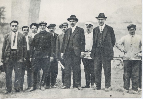 Открытка  - В.В. Куйбышев на Днепрострое. 1929 год.